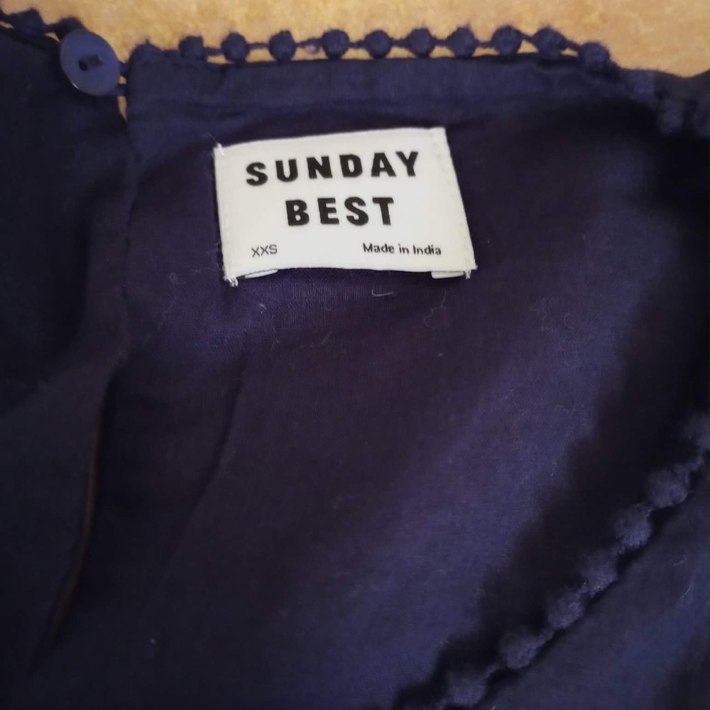 ARITZIA Sunday Best “CARMELA” Navy Cotton short dress, size xxs like new